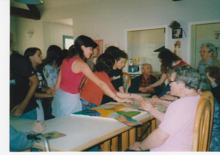 Présentation d'un tableau par les collégiens